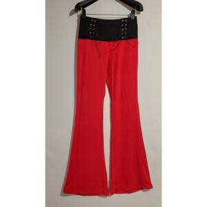 Minette Vintage Y2K Lace Up Corset High Waist Flare Pants Womens Size M Gothic